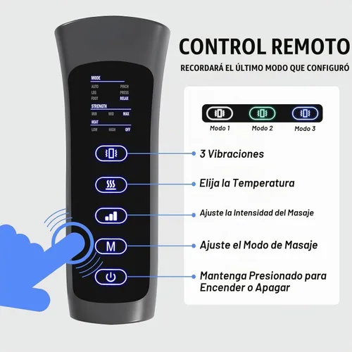 Vista 5 de FSA Masajeador de piernas de compresión de aire para circulación y alivio del dolor, botas de compresión de piernas completas con correas