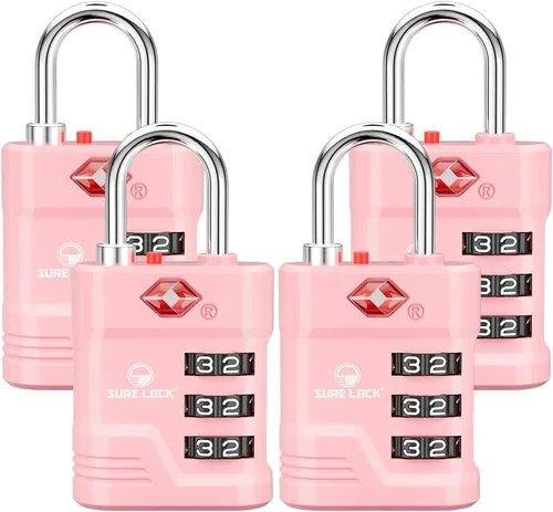 Vista 8 de Cerradura de equipaje aprobada por la TSA SURE LOCK Negro