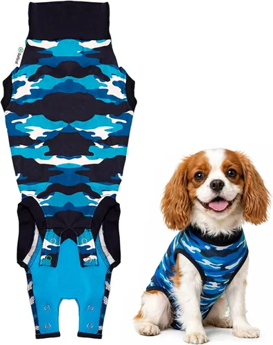 Vista 25 de Traje de recuperación Suitical para perros, de color negro, XXS, Negro
