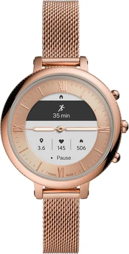 Vista 6 de Fossil Monroe Hybrid HR Smartwatch para mujer con pantalla de lectura siempre encendida frecuencia cardíaca seguimiento de actividad notificaciones