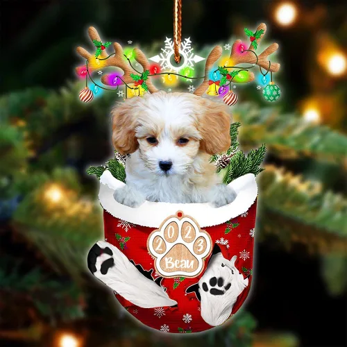 Vista 21 de NAZENTI Adorno Navideño de Bolsillo Personalizado de Affenpinscher en la Nieve, Adorno de Forma Acrílica de Perro, Adorno de Navidad 2023, Adorno