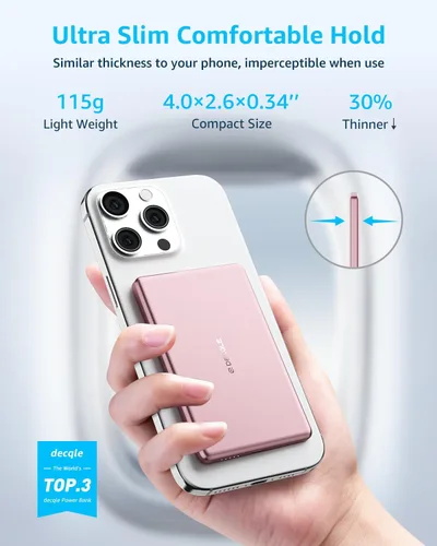 Vista 8 de Banco de energía "Air" para MagSafe 5000mAh Ultra Slim cargador