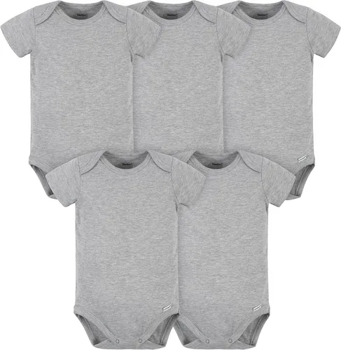 Vista 11 de Gerber Paquete de 5 mamelucos de algodón suave de primera calidad para bebés niños y niñas Negro