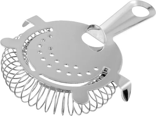 Vista 4 de JEUIHAU 10 coladores de cóctel de 6 pulgadas, colador de barra de acero inoxidable de 4 puntas, colador de barra de cóctel, colador de cóctel