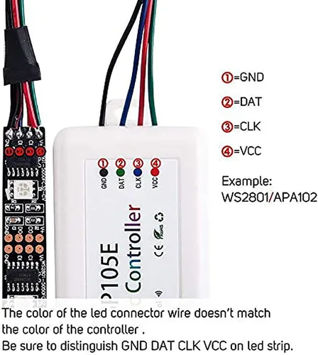 Vista 3 de RGBZONE Controlador LED Bluetooth SP105E, control inteligente de aplicación, sincronización de música para WS2811 WS2812B WS2815 WS2813 WS2801