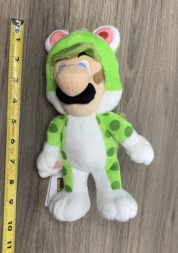 Vista 10 de Little Buddy Super Mario Neko Luigi - Peluche de gato, 10 pulgadas, multicolor