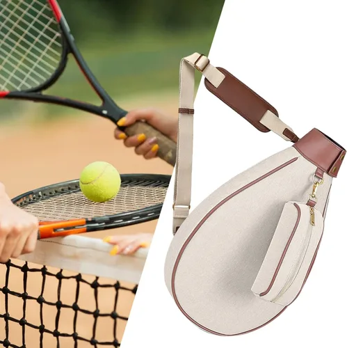 Vista 2 de Bolso cruzado de bádminton de tenis para mujeres y hombres, soporte para remo, bolsa de raqueta y squash para regalos de cumpleaños