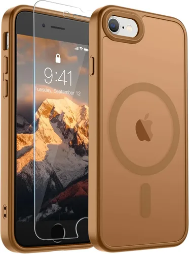 Vista 231 de SUPFINE Funda magnética para iPhone SE 2022 (3ª)/2020 (2ª), iPhone 8 (compatible con MagSafe) (protección contra caídas de grado militar), funda