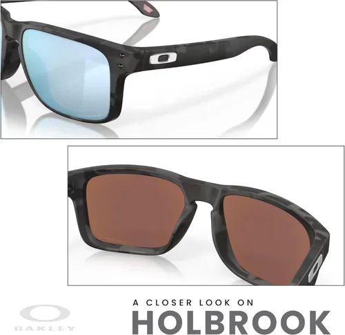 Vista 6 de Oakley Holbrook OO9102 - Gafas de sol cuadradas para hombre + paquete con correa + paquete con kit de gafas de diseñador iWear