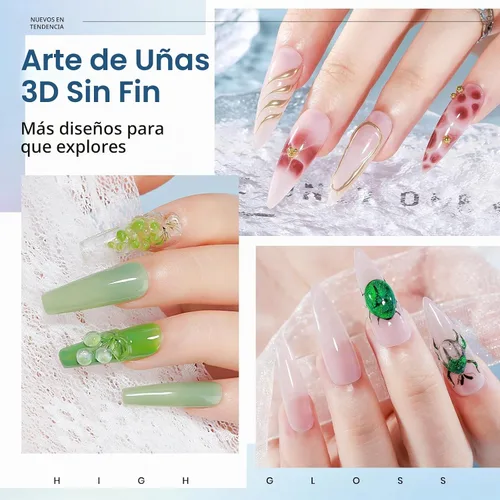Vista 6 de MIZHSE - Gel constructor sólido para uñas, 3.53 oz, gel para esculpir 3D transparente para uñas 3.53 oz transparente