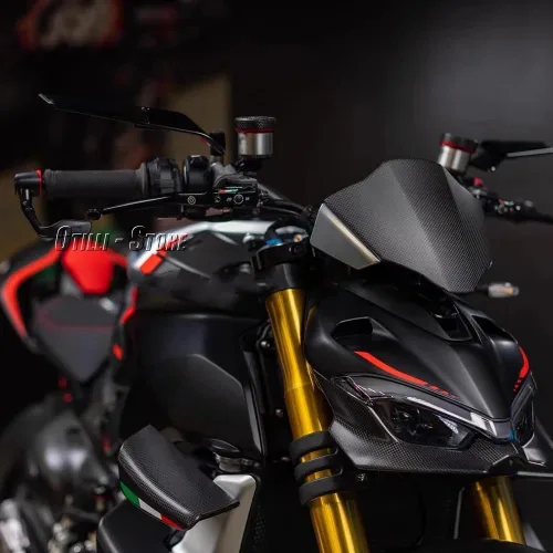 Vista 4 de Espejos retrovisores universales para motocicleta, montaje en manillar para Ducati Streetfighter V4 S V4S STREETFIGHTER V2 motocicleta espejos