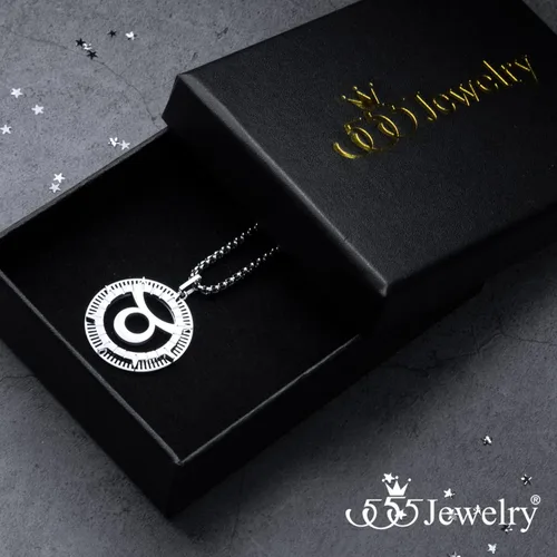 Vista 2 de 555Jewelry Collar con colgante de horóscopo, signo del zodiaco de acero inoxidable para hombres y mujeres