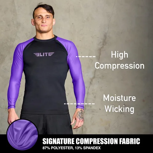 Vista 39 de Elite Sports MMA, BJJJ, No-Gi, protección de entrenamiento de manga corta