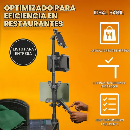 Vista 4 de iBOLT TabDock Quad Tablet Clamp Mount 7-10" para POS y aplicaciones de entrega
