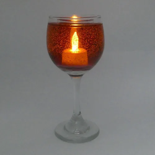 Vista 3 de Vela de vino perfumada Merlot sin llama en soporte de vidrio para trabajo en casa y regalo, fabricada en Estados Unidos por The Gel Candle Company