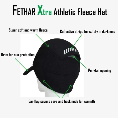 Vista 3 de Sombrero de invierno atlético para mujer con agujero para cola de caballo, gorro de forro polar para correr para mujer