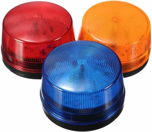 Vista 9 de RUNAAJA - 2 luces LED estroboscópicas azules de 12 V, alarma de emergencia, luz intermitente, lámpara de señal, alarma de seguridad para coche