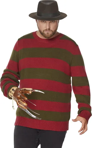 Vista 3 de Spirit Halloween A Nightmare on Elm Street - Suéter para adulto de Freddy Krueger, con licencia oficial, disfraz de terror