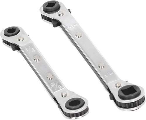 Vista 7 de Llave de servicio HVAC Llave de trinquete de acero inoxidable de 3/8 a 1 / 4 pulgadas / 5/16 a 1 / 4 pulgadas Herramienta de refrigeración