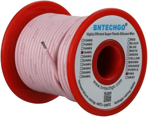 Vista 54 de BNTECHGO Alambre de silicona de calibre 16 rojo y negro cada 25 pies 2 Alambre de silicona calibre 16 rojo y negro