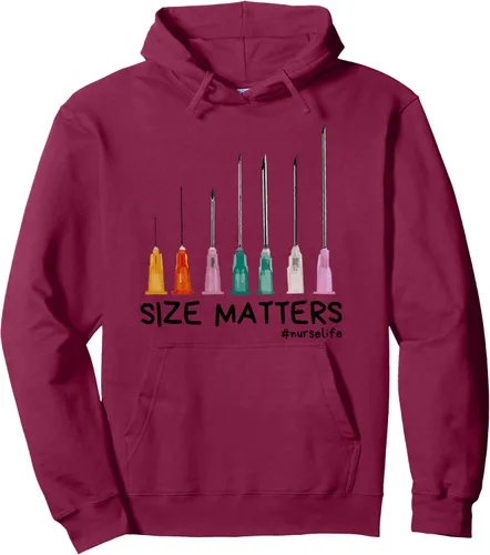Vista 10 de Needle Size Matters Sudadera con capucha divertida de enfermería CNA Nurse Life, Negro