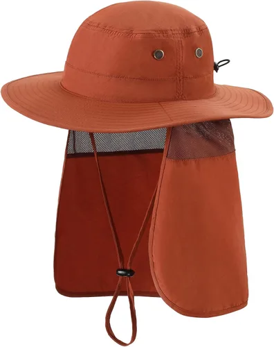 Vista 24 de Home Prefer Sombrero para sol para el aire libre con protección UV, secado rápido, unisex con solapa para proteger el cuello