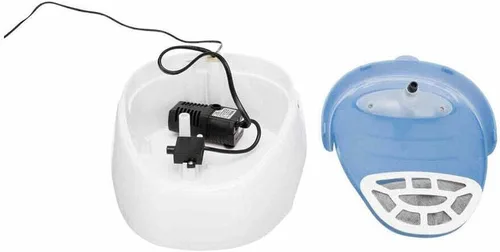 Vista 9 de Trixie Duo Stream - Dispensador automático de agua, 1 litro, color blanco y azul