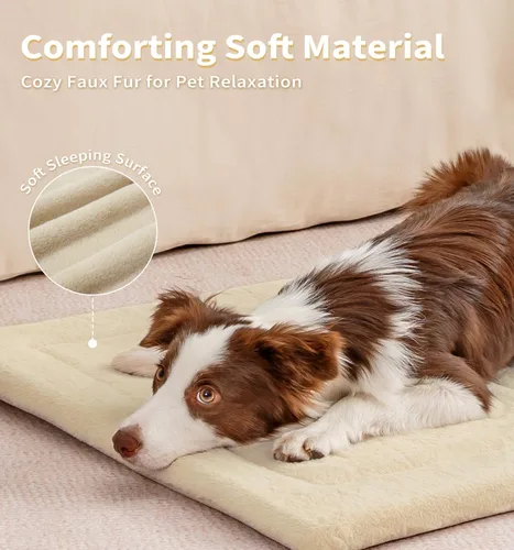 Vista 2 de Made4Pets Cojín Cama para Jaula de Perros Medianos y Grandes, Lavable y Reversible, Tapete Antideslizante para Perrera para un Sueño Acogedor, Cama