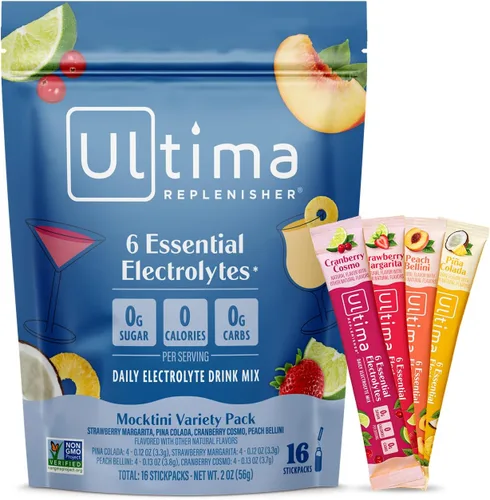 Vista 21 de Ultima Replenisher - Bebida de electrolitos en polvo vegana, sin azúcar ni OMG, bebida hidratante adecuada para dieta cetogénica, paquetes