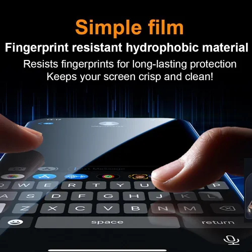 Vista 5 de OneFish Película de vidrio para iPhone 11 / XR, vidrio templado, automático, a prueba de polvo, sin burbujas, película protectora fácil de aplicar
