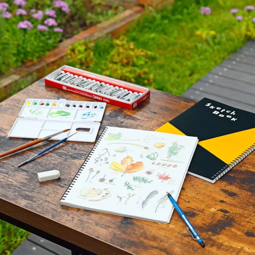 Vista 8 de Maruman Cuadernos de bocetos para colorear Serie de patrones A3 5 resmas s115x5 Set