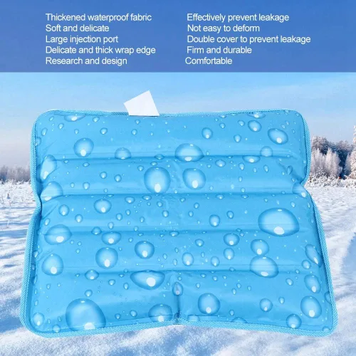 Vista 2 de Almohada fresca, paquetes de hielo de gel reutilizables con polvo de cristal de hielo, alfombrilla de enfriamiento de verano, cojín de asiento