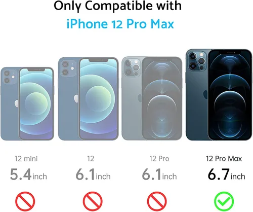 Vista 7 de Anqrp Funda magnética a prueba de golpes para iPhone 12 Pro Max, [compatible con MagSafe] [probada contra caídas de grado militar] Funda delgada