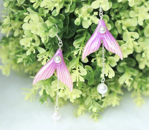 Vista 9 de Genshin Impact Earrings - Venti's Cecilia Flower & Kokomi Mermaid Earrings Ideal for Women Girls Daily Wear Anime Cosplay Jewelry Costume Props