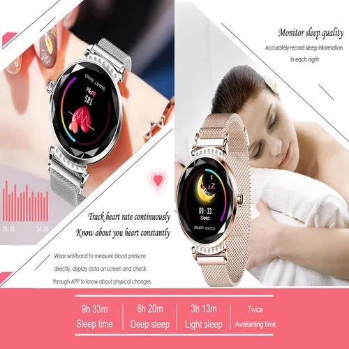Vista 5 de H2 Reloj Inteligente Presión Arterial Monitor de Ritmo Cardíaco Deporte Impermeable Pulsera Nuevo Fitness Tracker