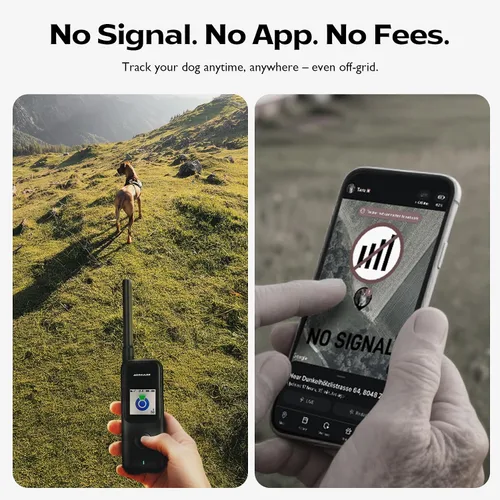 Vista 4 de Aorkuler Rastreador GPS para perros – Sigue a tu perro hasta 3.5 millas sin teléfono o señal celular Sin aplicación, sin tarifas mensuales Ideal
