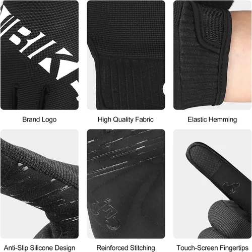 Vista 8 de INBIKE - Guantes para bicicleta de montaña MTB, categoría BMX, categoría ATV, todoterreno, DH, de descenso, para ciclismo, carretera, carreras