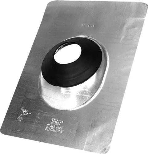 Vista 9 de Oatey 12933 Aluminio 2" Diámetro de tubería 9" x 12.5" Base No-Calk Roof Flashing