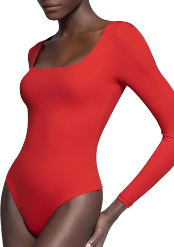 Vista 42 de PUMIEY Body sexy de manga larga con cuello cuadrado para mujer, colección Smoke Cloud