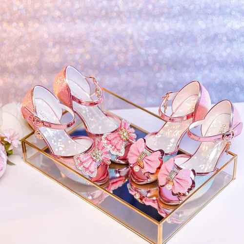 Vista 6 de Osinnme - Sandalias de boda para niña pequeña y grande