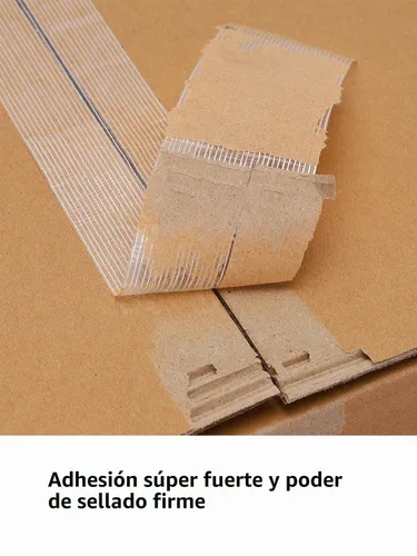 Vista 7 de Paquete de 10 cintas de fleje de filamentos de 3/4 pulgadas x 27 yardas, 270 yardas en total, embalaje reforzado de fibra de vidrio transparente