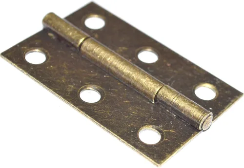 Vista 4 de 10 bisagras de bronce plegables de latón vintage con tornillos para puertas, ventanas, muebles, armarios, armarios, cajas de madera