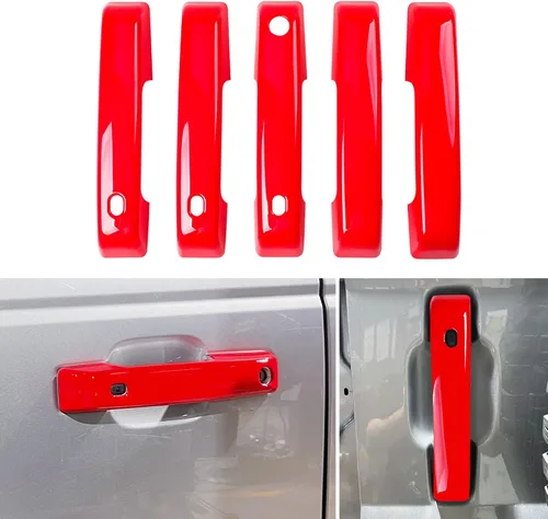 Vista 9 de sukemichi Cubiertas para manija de puerta, cubierta de puerta trasera para Ford Bronco Accesorios 2021 2022 2023 2024 2025 2026 4 puertas - Negro