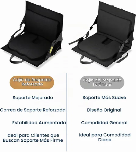 Vista 3 de Everlasting Comfort Asientos de estadio con soporte de respaldo, sillas ajustables de espuma viscoelástica con respaldo y cojín, portátil, cojín