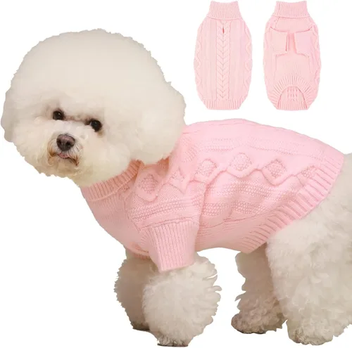Vista 9 de PeacockGreen XS Suéter para Perro Hembra Chihuahua Teacup, Ropa para Gatos y Cachorros - Suéter Cálido de Invierno para Navidad y Acción de Gracias