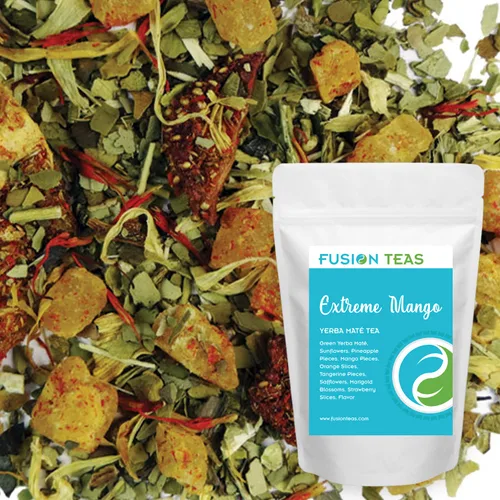 Vista 3 de Good Morning Yerba Mate - Chocolate Chai Mate con Rooibos y Coco - Té gourmet de hojas sueltas - Bolsa de 4 onzas