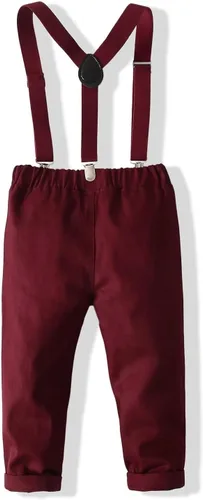 Vista 4 de Conjunto de trajes de caballero de manga larga a cuadros para niños