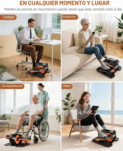 Vista 4 de Under Desk Elliptical Machine,Leg Exerciser Electric as Seen on TV for Seniors, 24 Modes Romote Control Home Workout Exercise Equipment