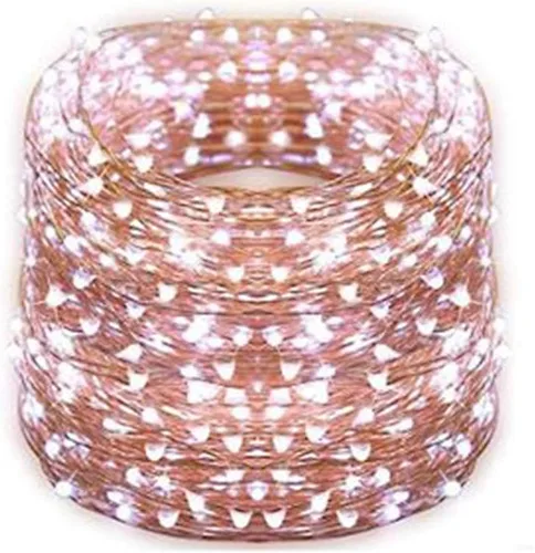Vista 3 de PRODUCTWORKS 35136 Tiny Lites - Cuerda LED para interiores y exteriores, 500 luces blancas cálidas con control remoto Blanco cálido