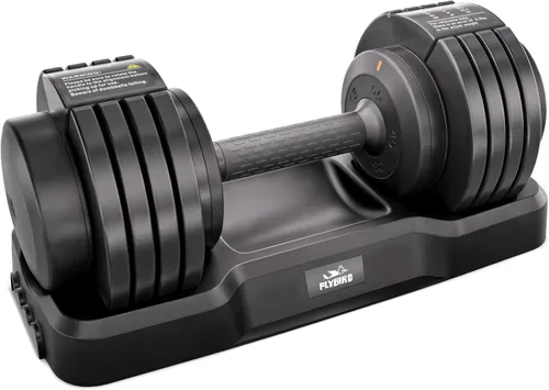 Vista 8 de FLYBIRD DB2 Adjustable Dumbbell Set, 55LB/110LB Option, 5-in-1 Quick Adjustable Weights with Storage Box and Non-Slip Handle, Weight Set for Home